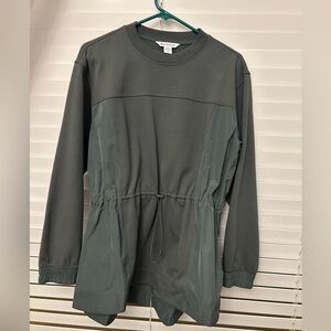 Athleta Dark Olive Green/Gray Crewneck Sweatshirt